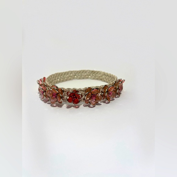 PINK SWAROVSKI CHOKER NECKLACE - Picture 1 of 6